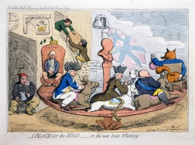 A Block for the Wigs or The New State Whirligig by James Gillray
